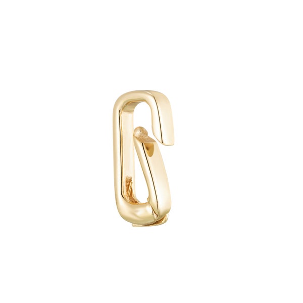 Oval - Connector Clasp - 18ct Gold Vermeil - Silver - Clip - Paperclip - Charm connector - styling clip - charm clip - oval clip -A5CH-1157