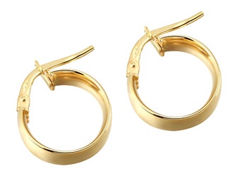 9ct gold - thick gold hoops - creole hoop earrings - creole hoop - gold hoop earring - gold hoop - 9ct gold hoops - gold hoops -L1-CR-0610
