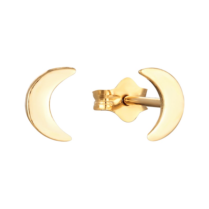 tiny moon earrings