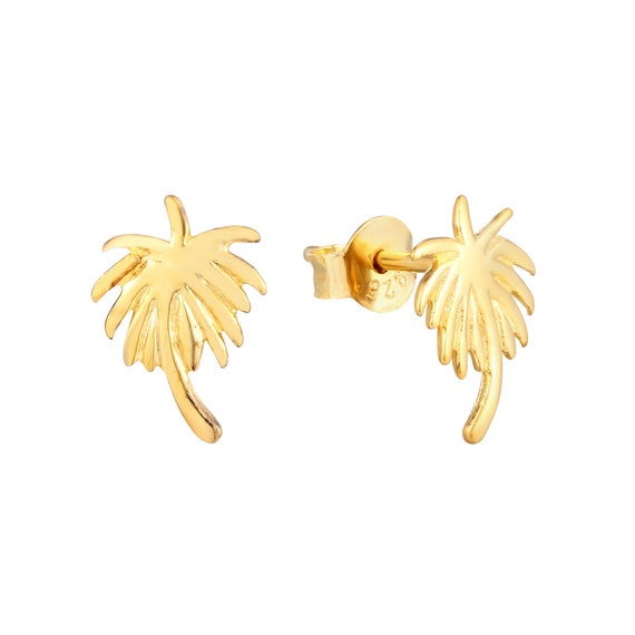 Gold Stud Earrings Tiny Gold Earrings Tiny Earrings Palm Earrings