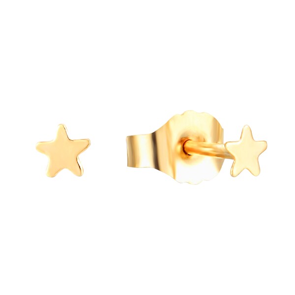 9ct gold - tiny - star studs - star stud earrings - stud earrings - 9ct rose gold - 9ct white gold - 9ct yellow gold - gold studs -I3SF-7049