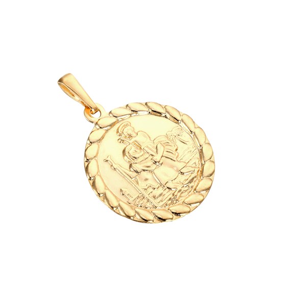 9ct gold hotsell st christopher medallion