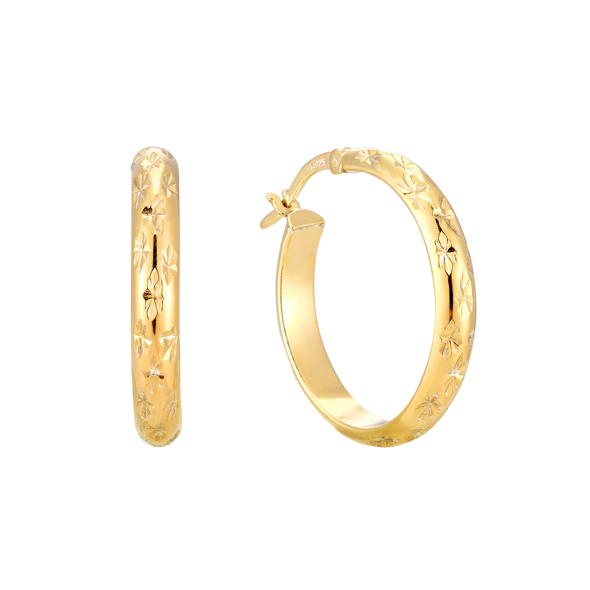 Gold gypsy creole earrings deals