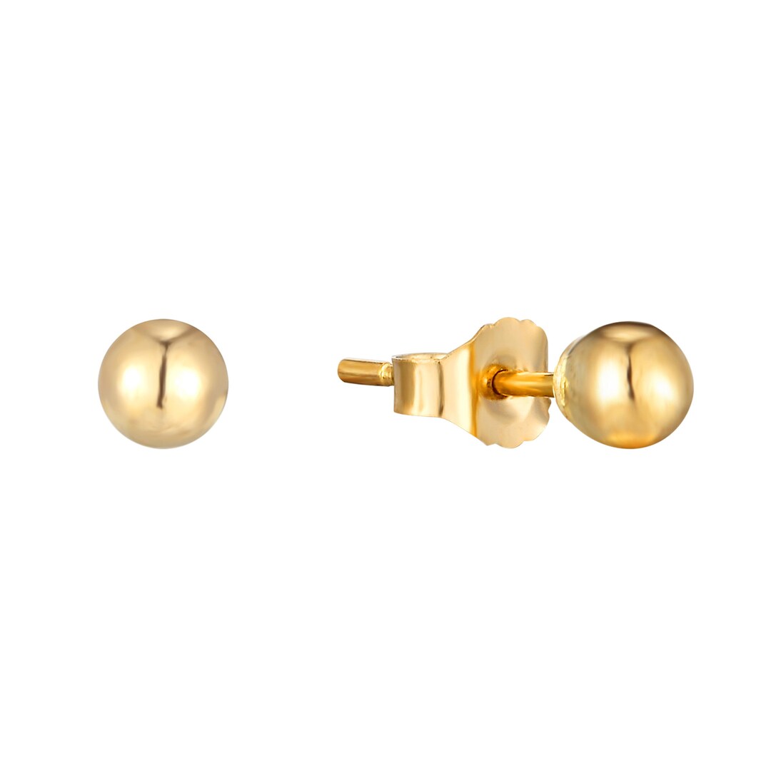 Buy 9ct Gold Minimal Ball Stud Earrings Ball Earrings Tiny Bead Studs Tiny  Gold Earring Gold Studs Studs Yellow Gold Studs SF-0025-0004 Online in  India - Etsy