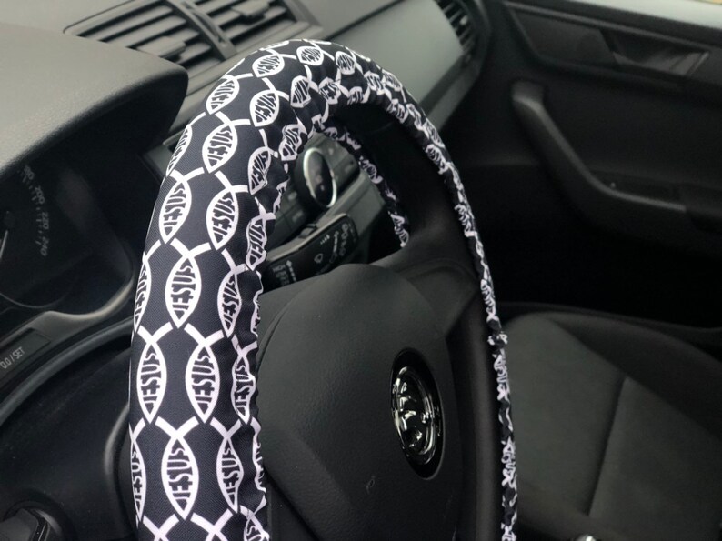 Steering wheel cover Jesus Christian fish symbol Ichthys Etsy