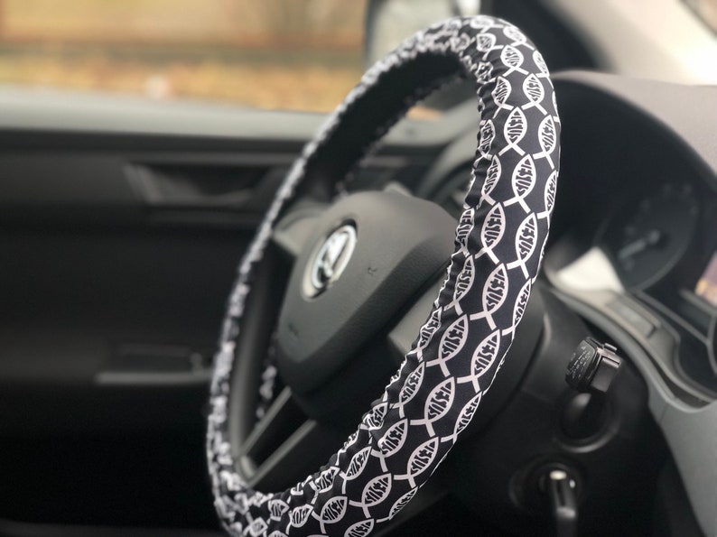 Steering wheel cover Jesus Christian fish symbol Ichthys Etsy