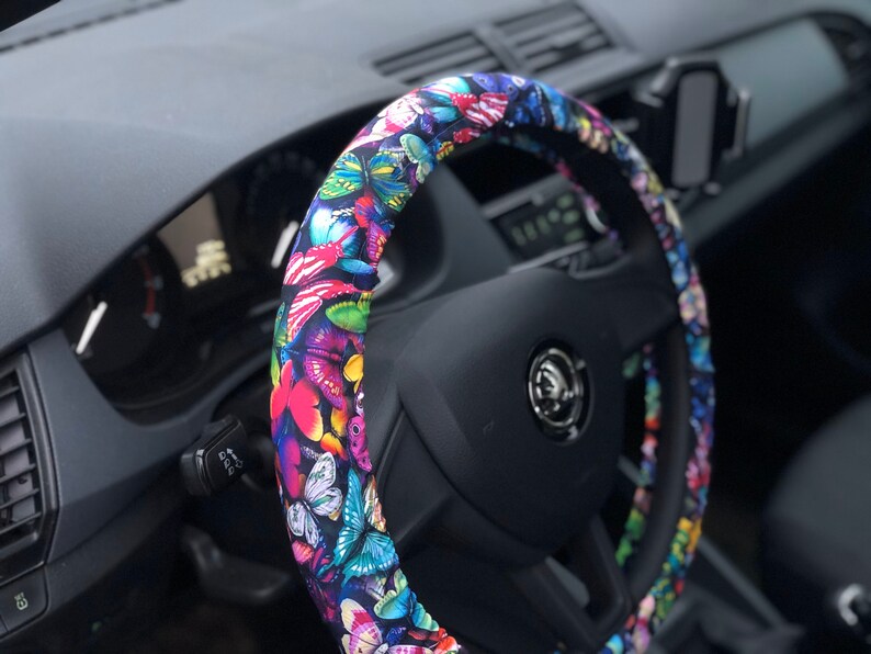 Butterflies steering wheel cover Car accessory for woman. Etsy