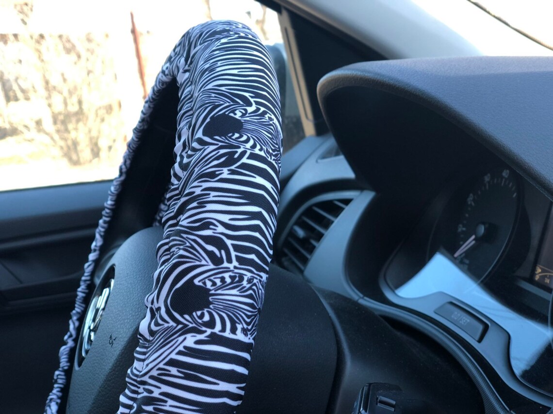Zebra steering wheel cover. Animal print car accessory Etsy