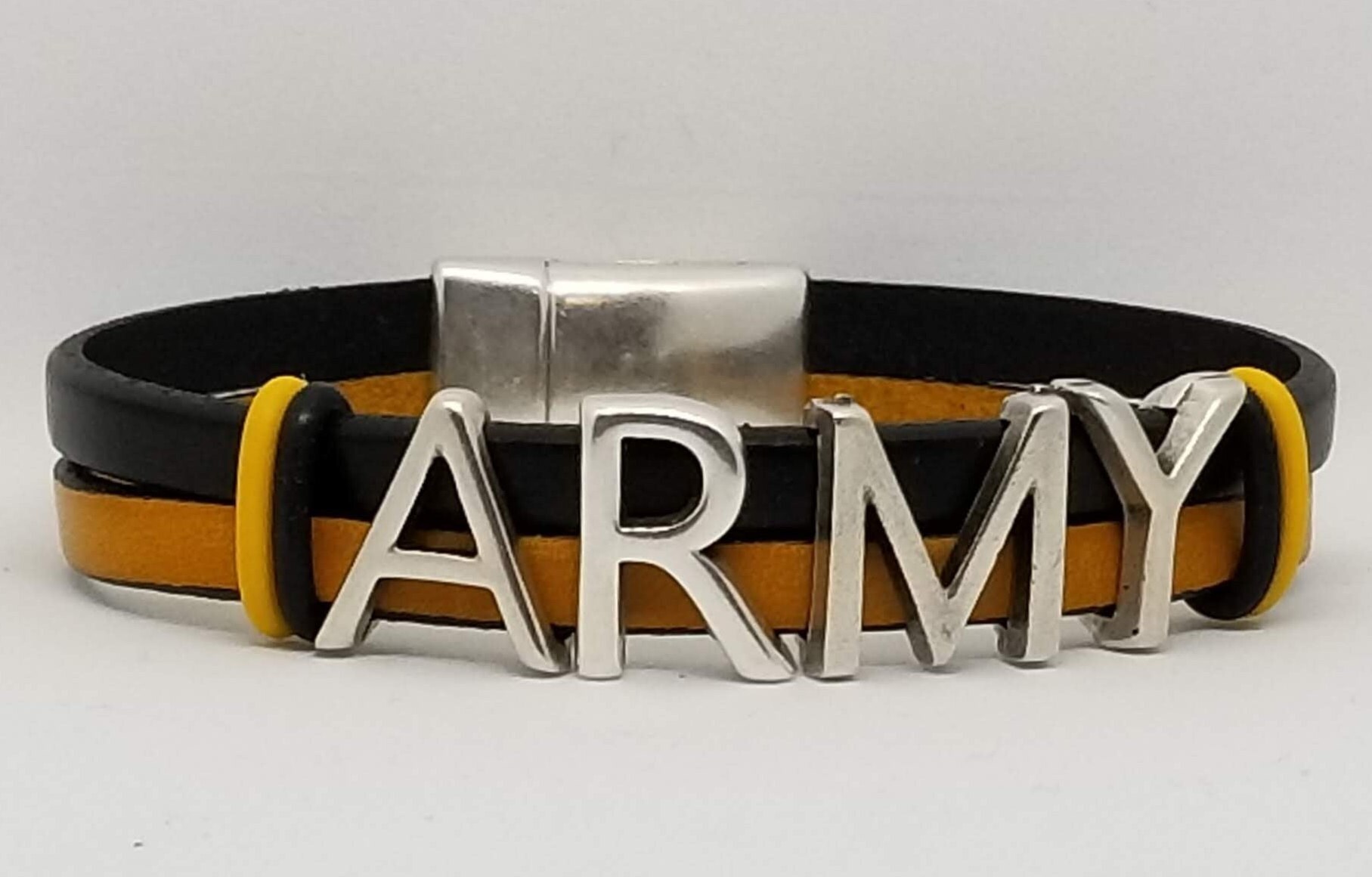Military Leather Bracelets Custom Etsy