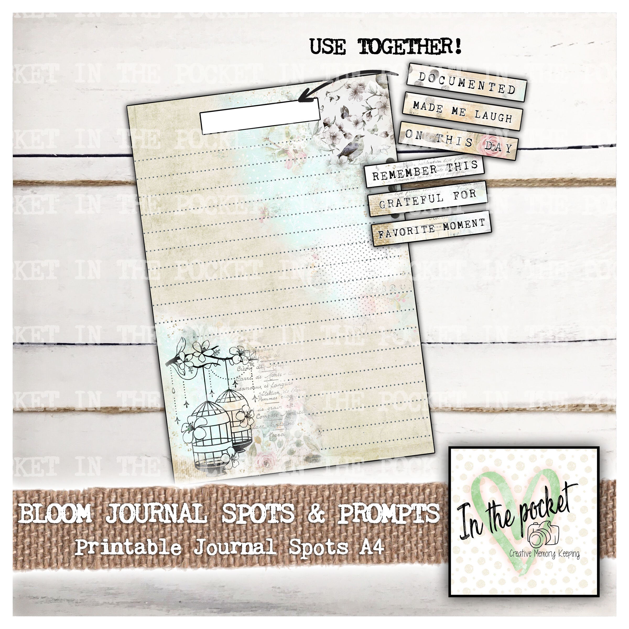 Journal Spots Labels Prompts Spring Bloom Printable - Etsy