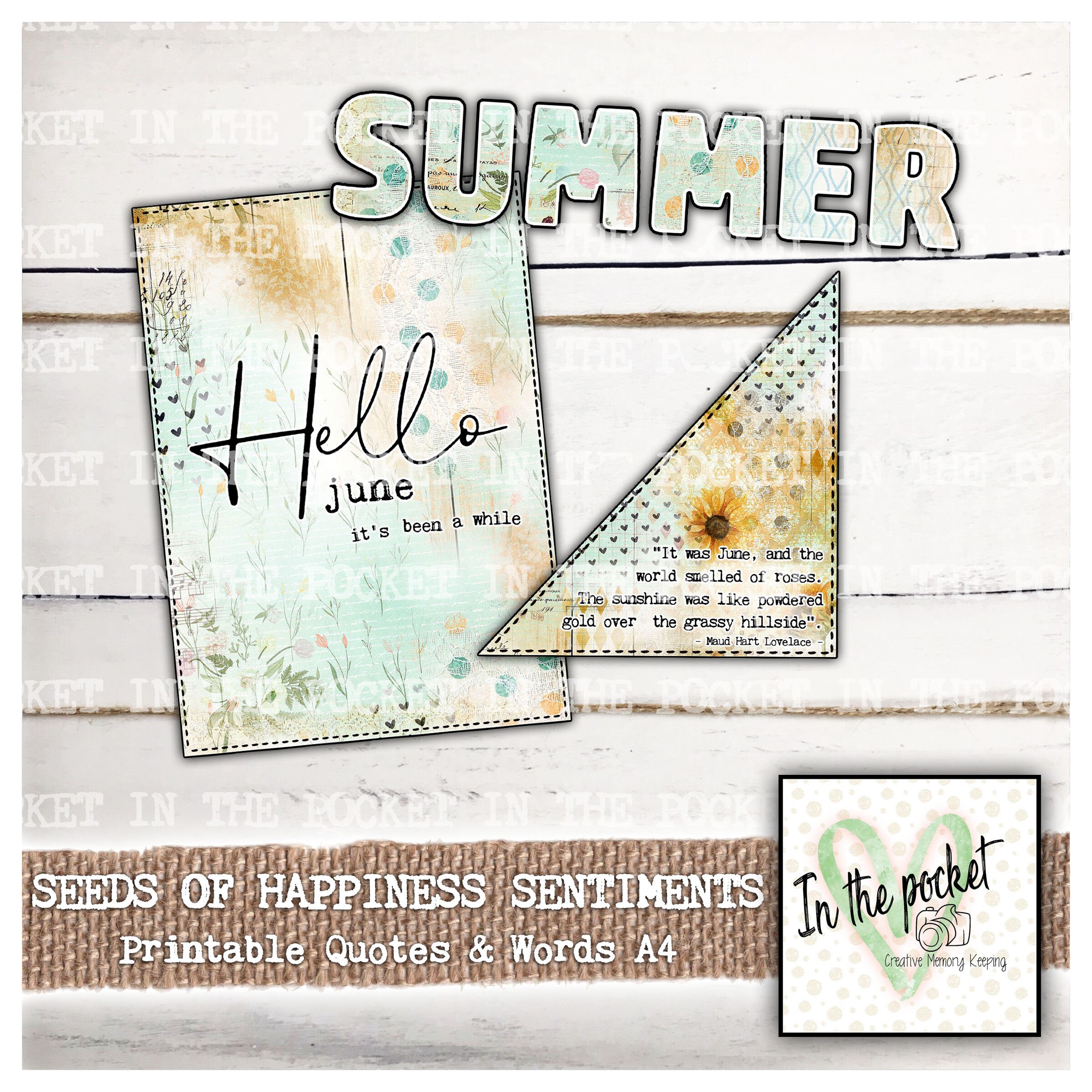 sentiments quotes words elements summer june printable etsy