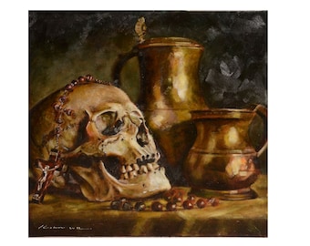 vanitas oleo sobre lienzo