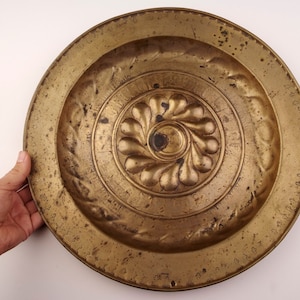 16 th century german brass alms dish