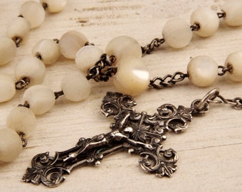 antique mother of pearl rosary