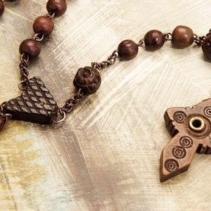 black brown stanhope antique rosary