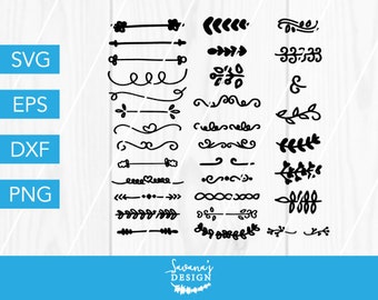 decorative line svg etsy