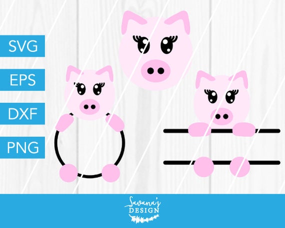 Download Pig Svg Pig Monogram Svg Cute Pig Svg Pig Face Baby Pig Etsy