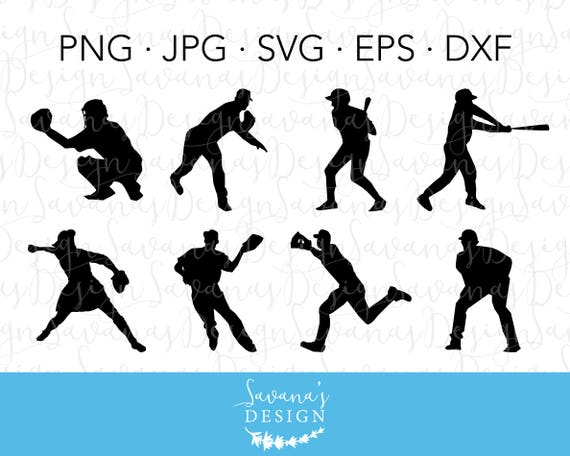 Download Baseball Silhouette SVG, Baseball Player Silhouette ...