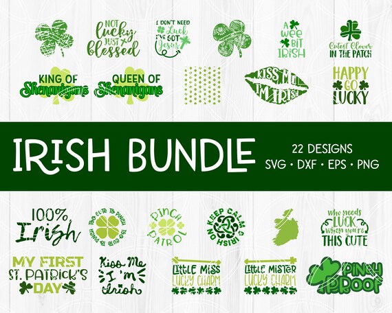 St Patricks Day SVG, Saint Patricks Day SVG, Shamrock, Irish, St. Patricks Day, SVG Bundle, Cricut Designs, Clover, Ireland, SavanasDesign Il_570xn