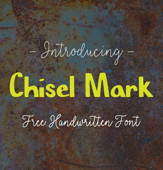 Chisel Mark Font Free Fonts Free Handwritten Font Cartoon Etsy