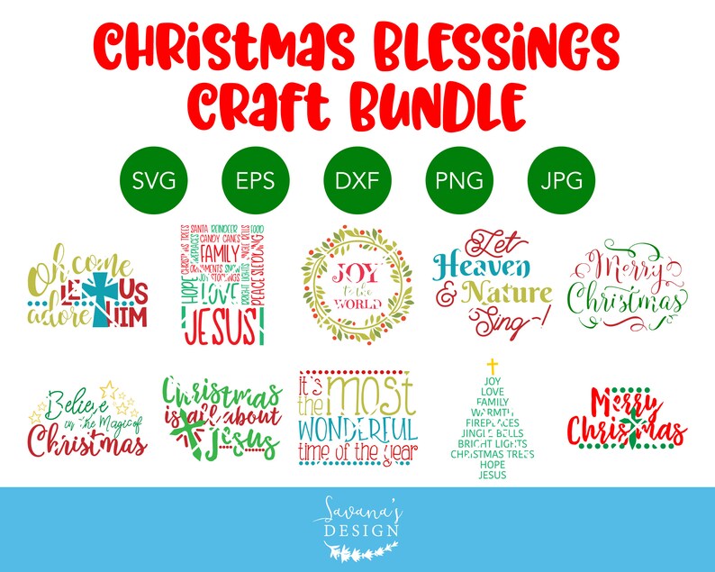 Download Christmas Blessings Christmas Bundle Christmas Svg Bundle Etsy