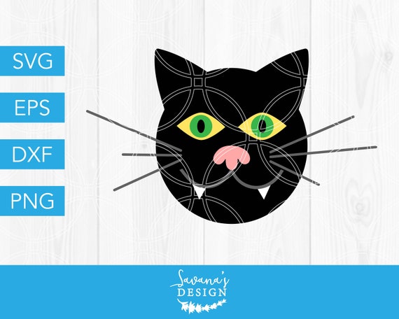 Download Cat Face Svg Cat Head Svg Cat Svg Halloween Cat Svg Black Etsy PSD Mockup Templates