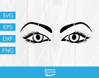 Eyes SVG, Eye SVG, Looking SVG, Beauty Svg, Diva Svg, Makeup Svg, Black Girl Svg, Cute Face Svg, Eyes Dxf, Eyes Cut File, Cricut, Svg Files