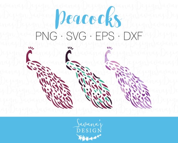 Download Peacock Svg Peafowl Svg Peacock Clipart Watercolor Peacock Etsy