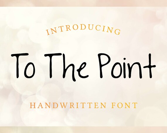 To The Point Font - Free for Personal and Commercial Use! TTF, True Type, Free Font, Handwritten Typography, Letter Handwriting, Lettering Il_570xn