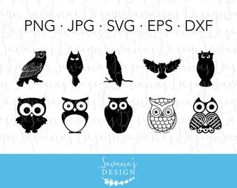 Download owl svg// owl layered svg// owl dxf