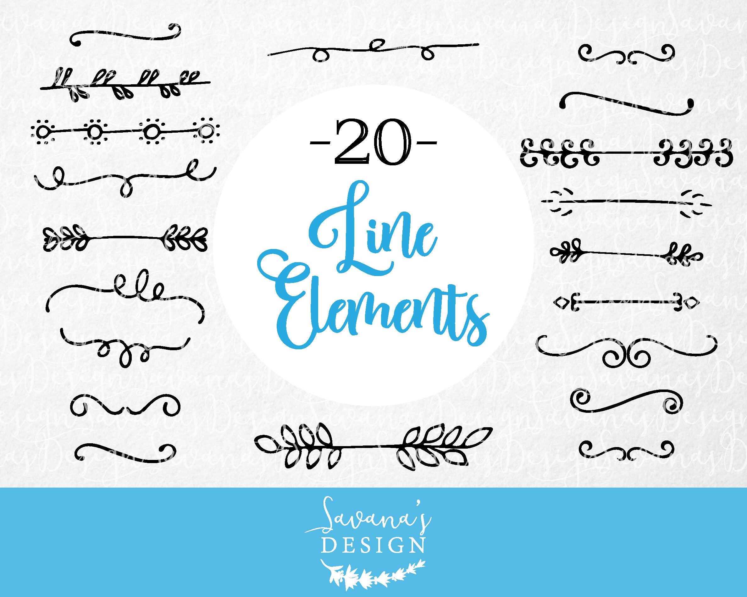 Download SVG flourish divider clipart svg line svg banner svg | Etsy