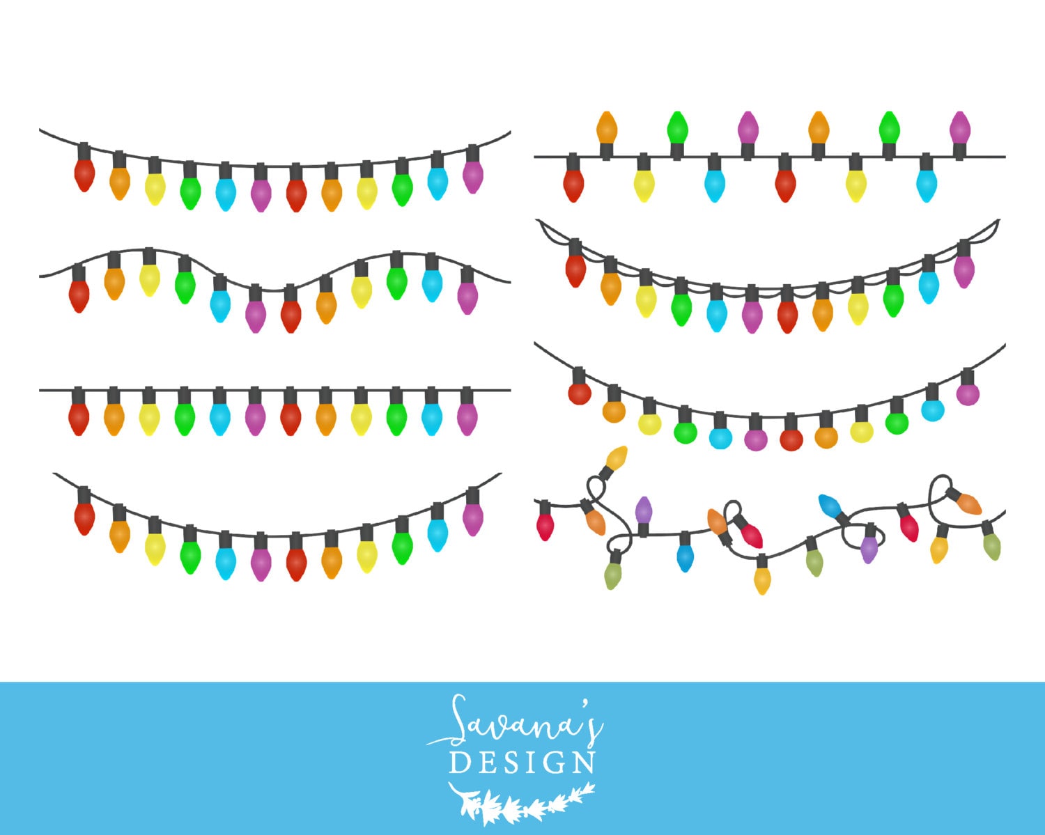 Christmas lights clipart Christmas lights clip art String ...