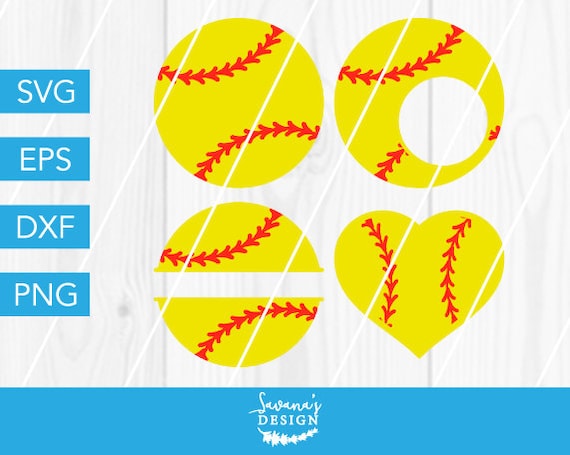 Download Softball Svg Softball Dxf Softball Cut File Softball Monogram Svg Monogram Svg Round Monogram Svg Split Monogram Svg Softball Heart By Savanasdesign Catch My Party