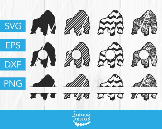 Download Gorilla Svg Monkey Svg Zoo Svg Animal Svg Monogram Svg Gorilla Monogram Svg Primate Svg Split Monogram Svg Cute Svg Baby Nursery By Savanasdesign Catch My Party