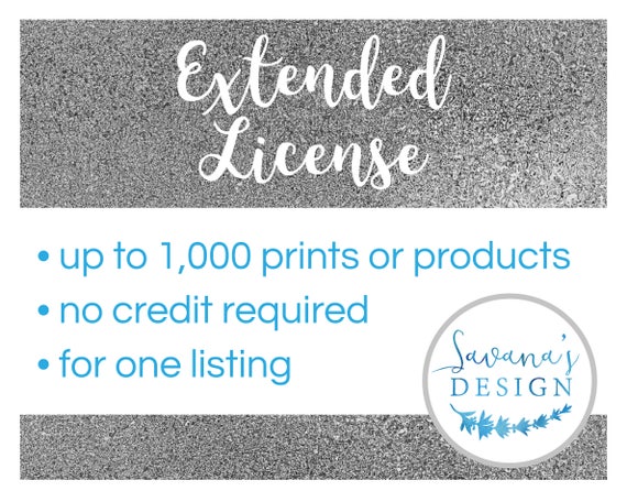 Commercial Use License, Up to 1,000 Prints, No Credit Required, SavanasDesign, Svg Files, SVG, Clipart, Scrapbooking Paper, Fonts, Svg File Il_570xn