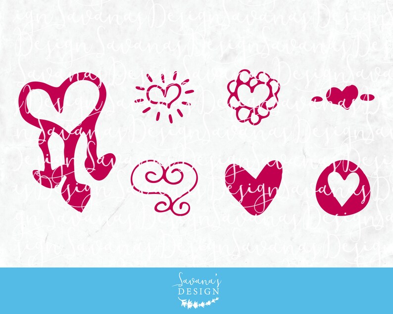 Download Hand Drawn Heart Clipart Heart SVG Bundle SVG Heart Heart ...