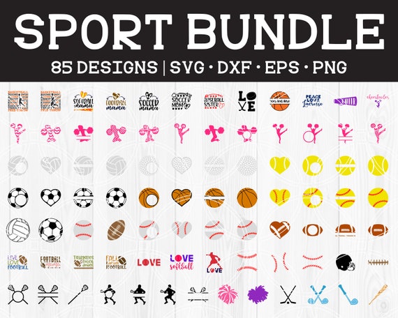 Sports Svg Bundle Svg Files For Cricut Basketball Svg Softball Svg Cut File Bundle Sport Clipart Silhouette Studio Eps Dxf Png By Savanasdesign Catch My Party