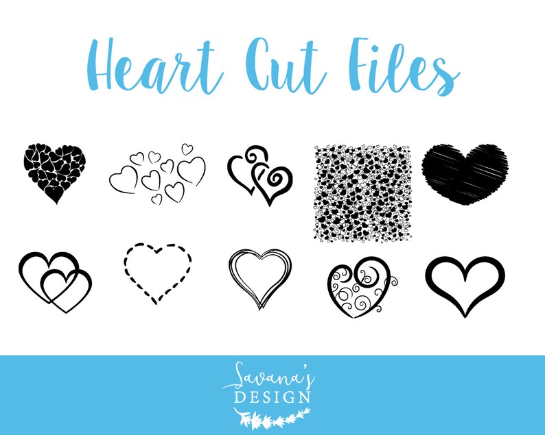 Download Heart SVG File valentine heart svg heart outline svg heart | Etsy
