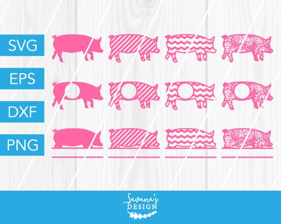 Download Pig Svg Show Pig Svg Farm Birthday Svg Piggy Svg Farm Dxf Farm Cut File Svg Bundle Monogram Svg Round Monogram Svg Split Monogram By Savanasdesign Catch My Party