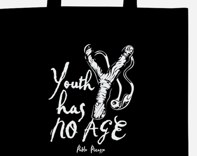 Youth Has No Age Tote Bag with Long Handles
