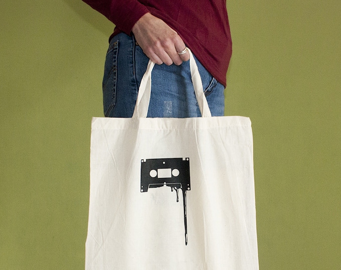 Cassette Tote Bag, Short Handles