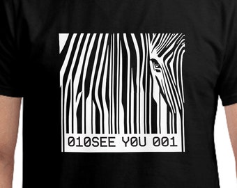 Barcode Zebra T-Shirt, Unisex