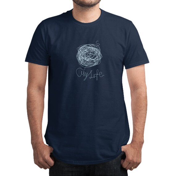 My Life T-Shirt: Skein of Life, Screen printing or DTF print, Hand-Printed, Cotton Tee