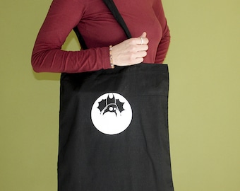 Bat Tote Bag, Long Handles