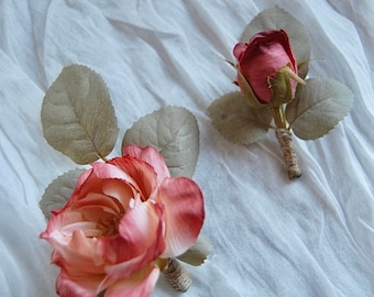 Vintage Rose Boutonniere / Flores de ojal