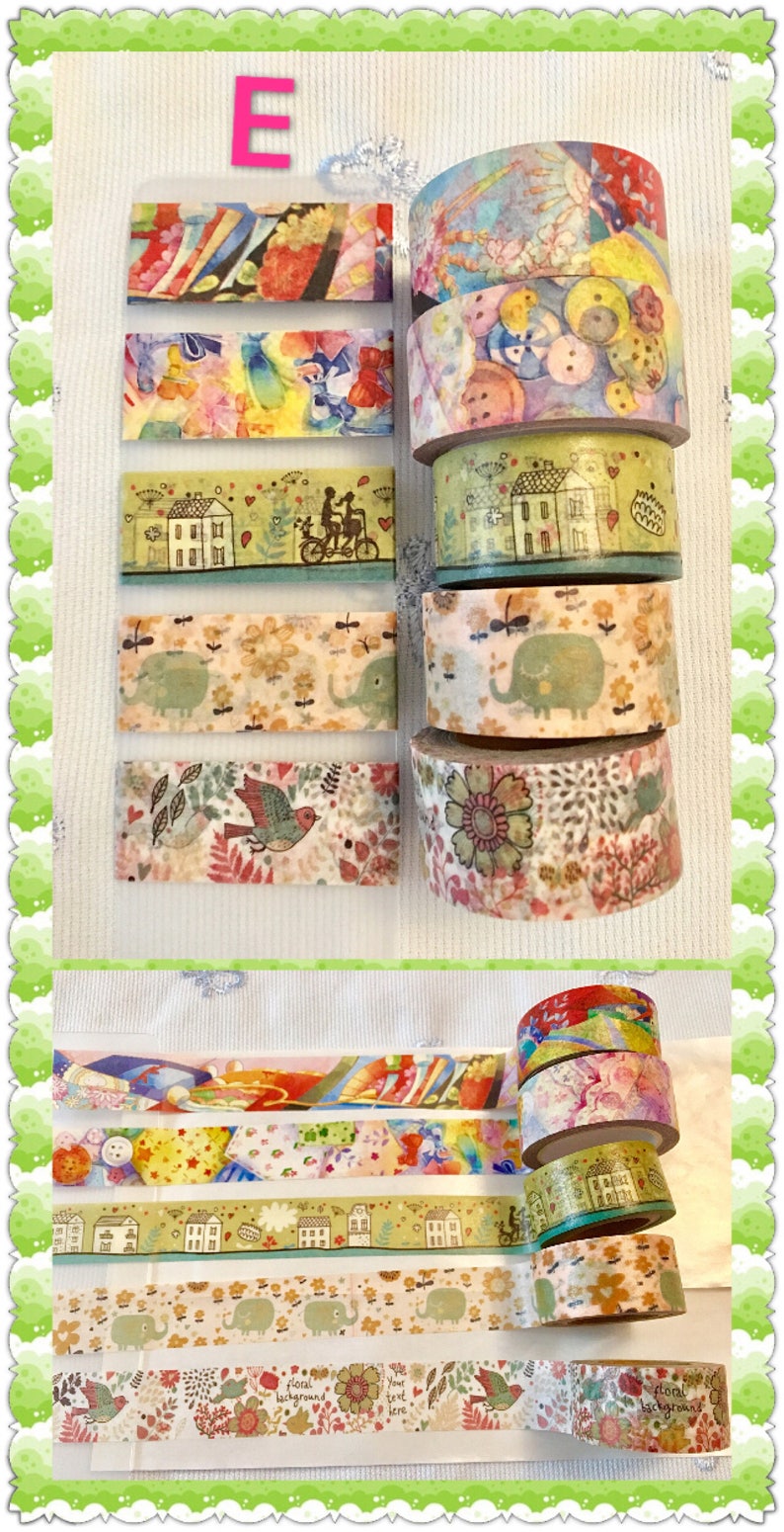 20'' Washi Tape Samples Set-Scrapbooking Embellishment-Diy sticker-Planner Decoration-Japanesse Cultural-Cartoons image 6