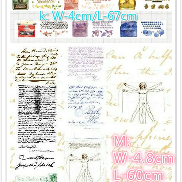 Washi Taple Samples-Scrapbooking Embellishment-Diy sticker-Planner Decoration-Victorian Girls-Moden Boys-Rabbit-Ancient Dress Girl-2.5cm