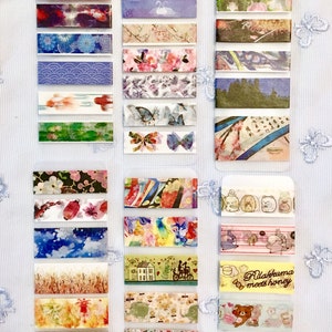 20'' Washi Tape Samples Set-Scrapbooking Embellishment-Diy sticker-Planner Decoration-Japanesse Cultural-Cartoons image 1