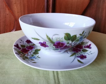 Gravy bowl with floral decoration, Royal Schwabap