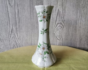 Vase with white floral motif, Royal Porzellan Bavaria KPM Germany